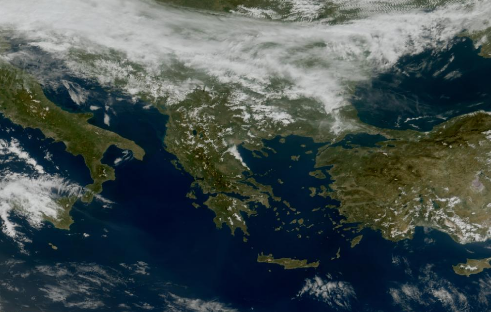 Τελευταία δορυφορική εικόνα νεφοκάλυψης