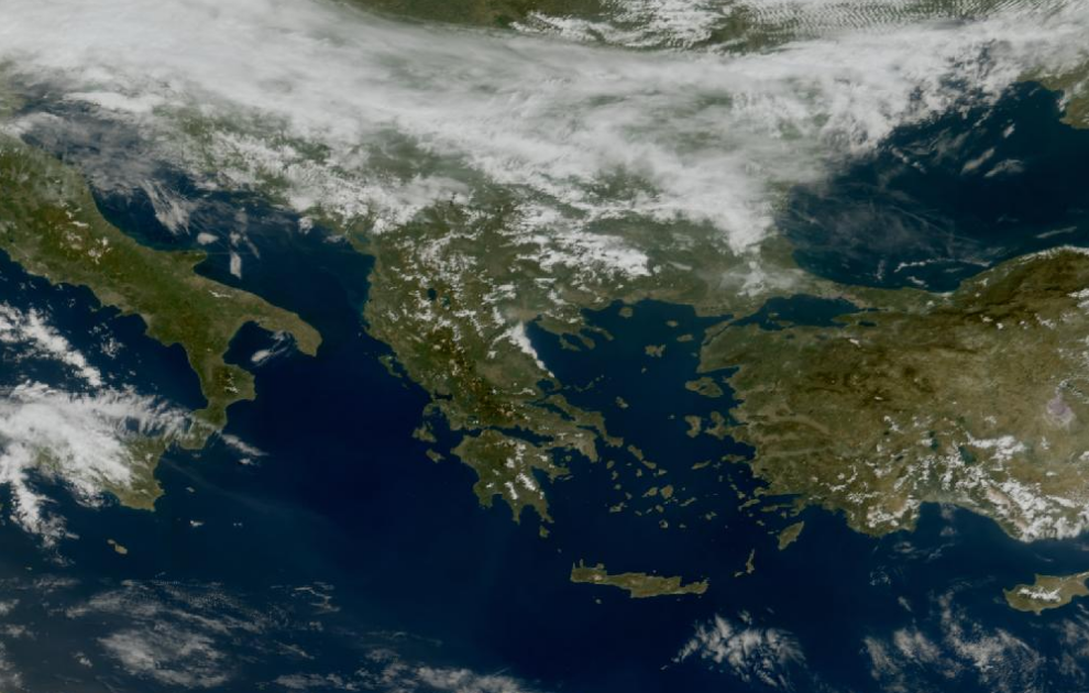 Τελευταία δορυφορική εικόνα νεφοκάλυψης