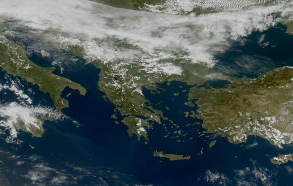 Τελευταία δορυφορική εικόνα νεφοκάλυψης