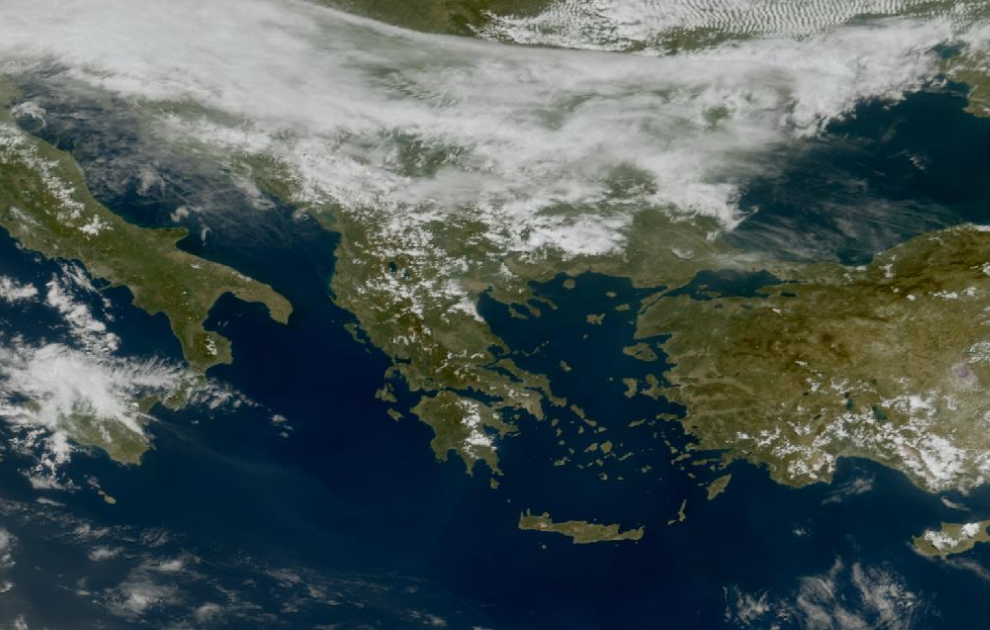 Τελευταία δορυφορική εικόνα νεφοκάλυψης