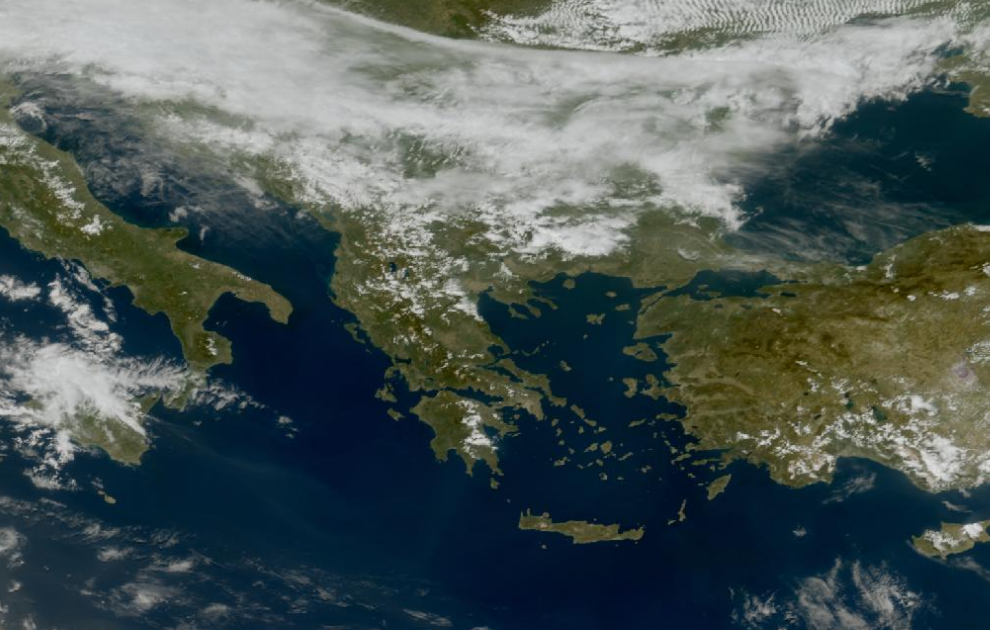 Τελευταία δορυφορική εικόνα νεφοκάλυψης