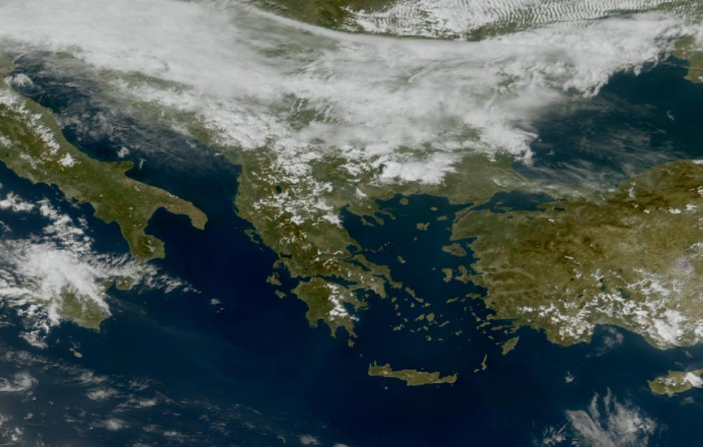 Τελευταία δορυφορική εικόνα νεφοκάλυψης