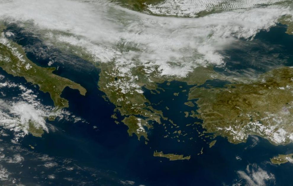 Τελευταία δορυφορική εικόνα νεφοκάλυψης