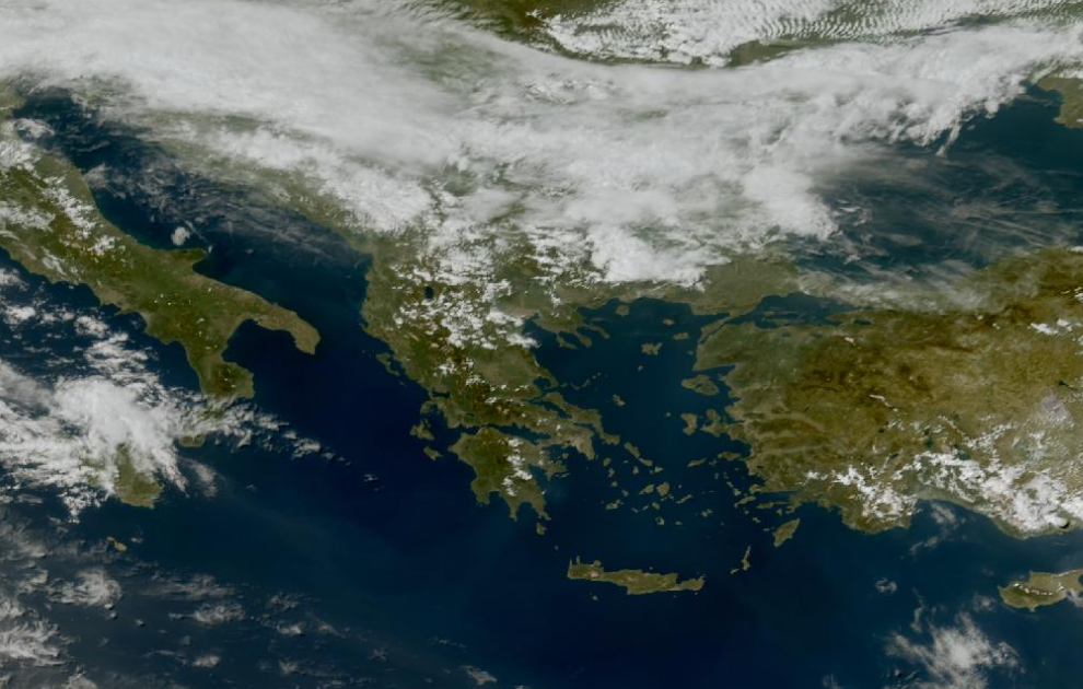 Τελευταία δορυφορική εικόνα νεφοκάλυψης