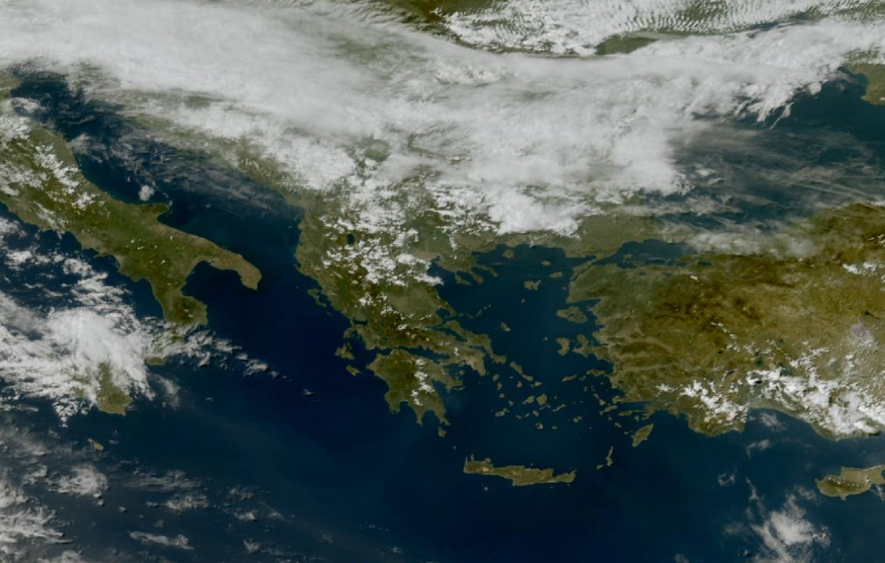 Τελευταία δορυφορική εικόνα νεφοκάλυψης