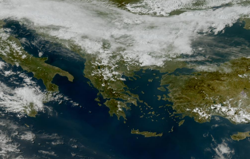 Τελευταία δορυφορική εικόνα νεφοκάλυψης