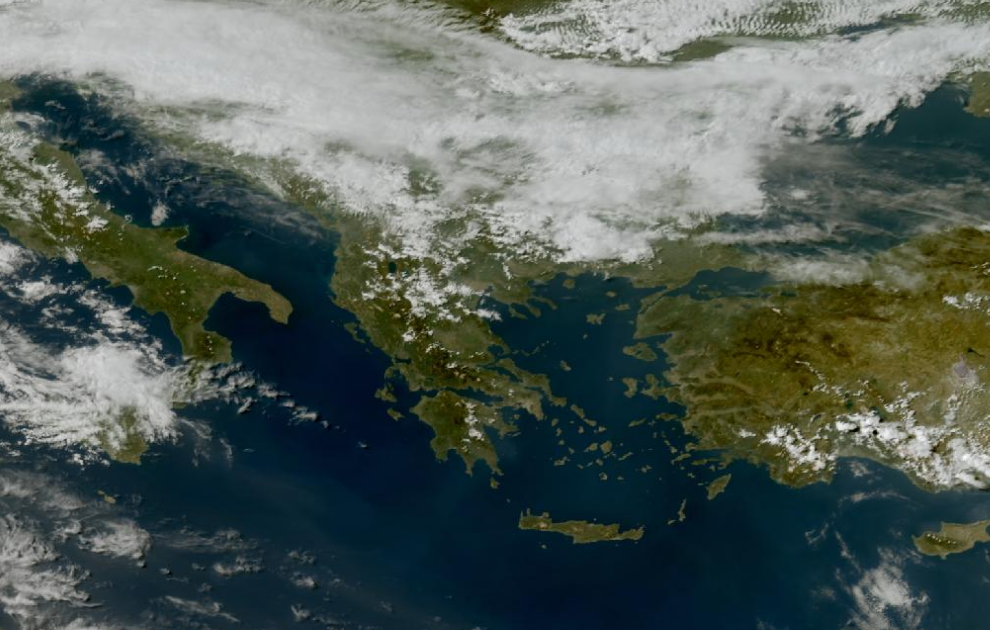 Τελευταία δορυφορική εικόνα νεφοκάλυψης