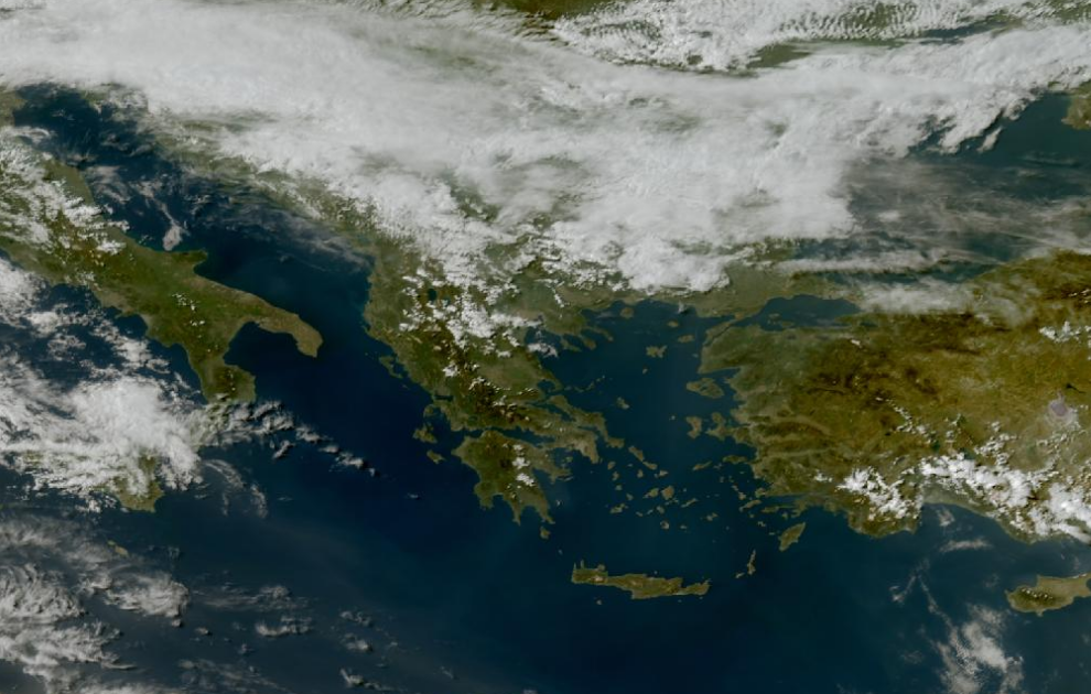 Τελευταία δορυφορική εικόνα νεφοκάλυψης