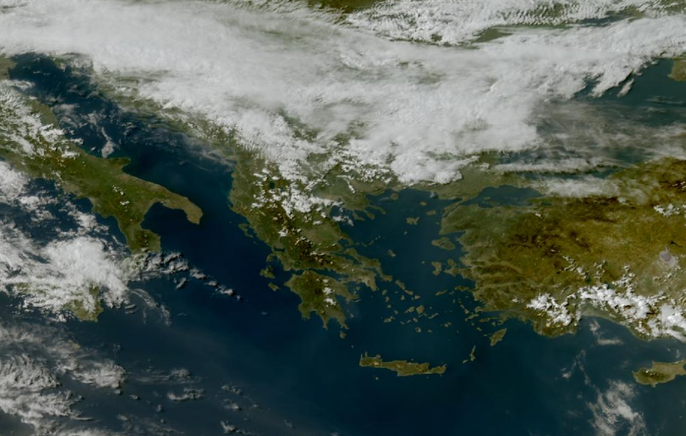 Τελευταία δορυφορική εικόνα νεφοκάλυψης