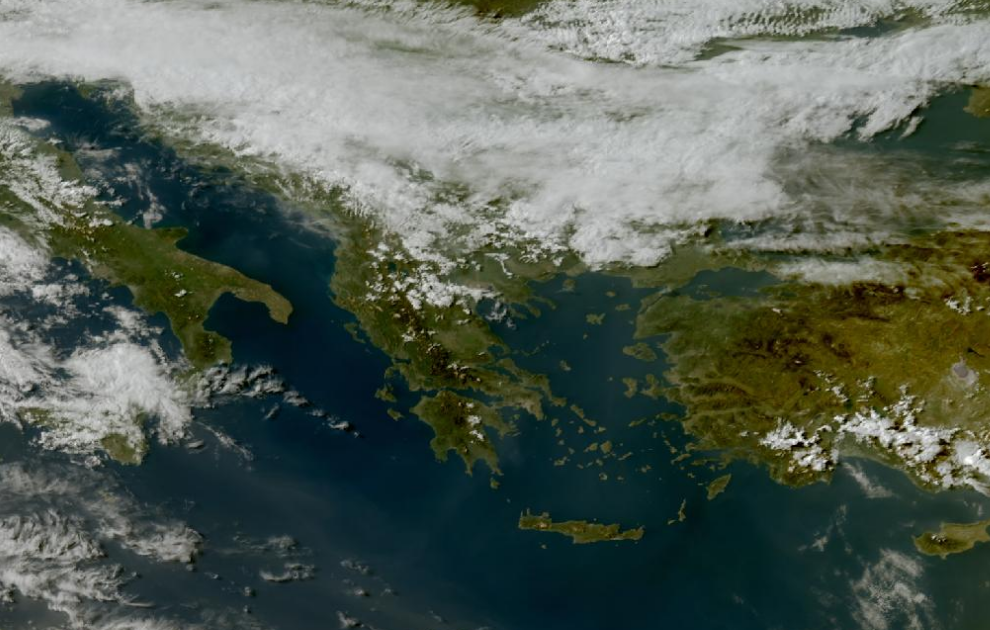 Τελευταία δορυφορική εικόνα νεφοκάλυψης