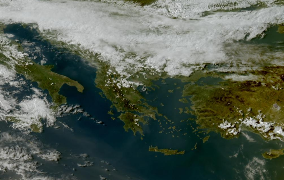 Τελευταία δορυφορική εικόνα νεφοκάλυψης