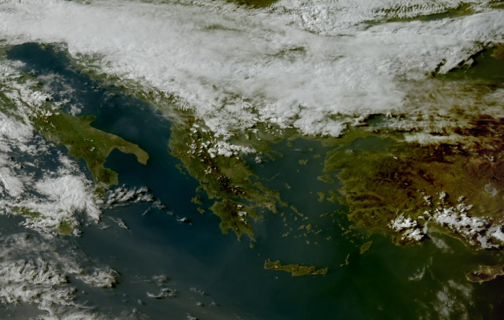 Τελευταία δορυφορική εικόνα νεφοκάλυψης