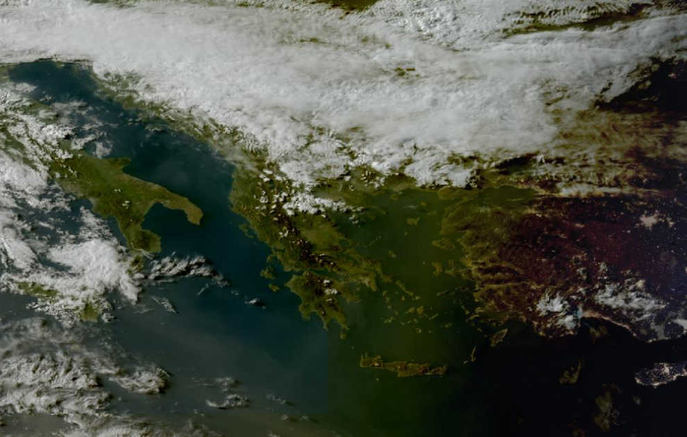 Τελευταία δορυφορική εικόνα νεφοκάλυψης