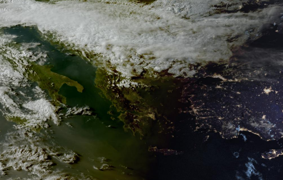 Τελευταία δορυφορική εικόνα νεφοκάλυψης