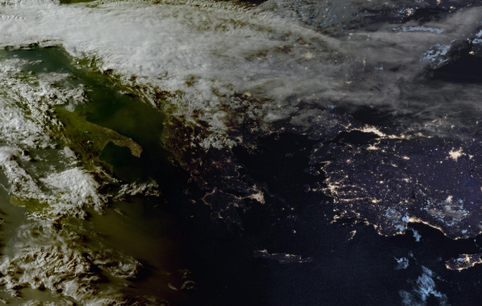 Τελευταία δορυφορική εικόνα νεφοκάλυψης