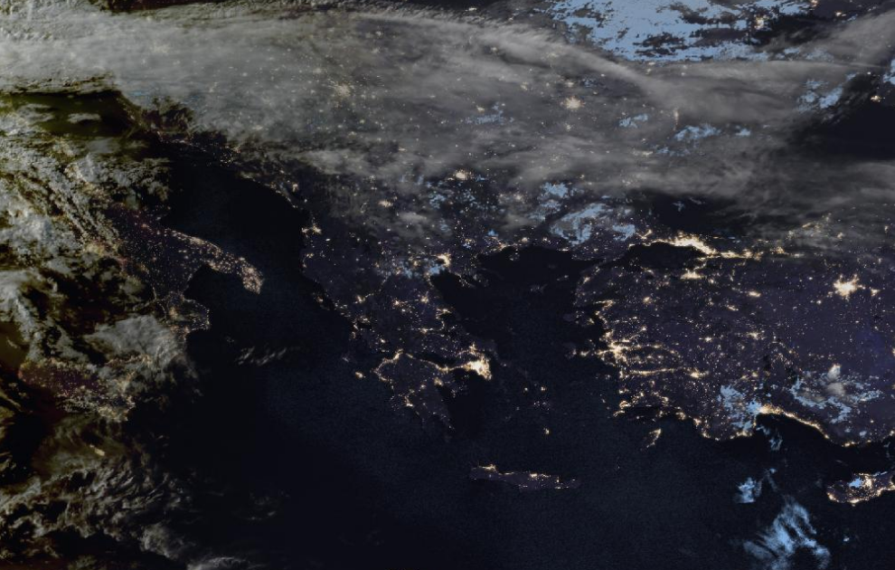 Τελευταία δορυφορική εικόνα νεφοκάλυψης