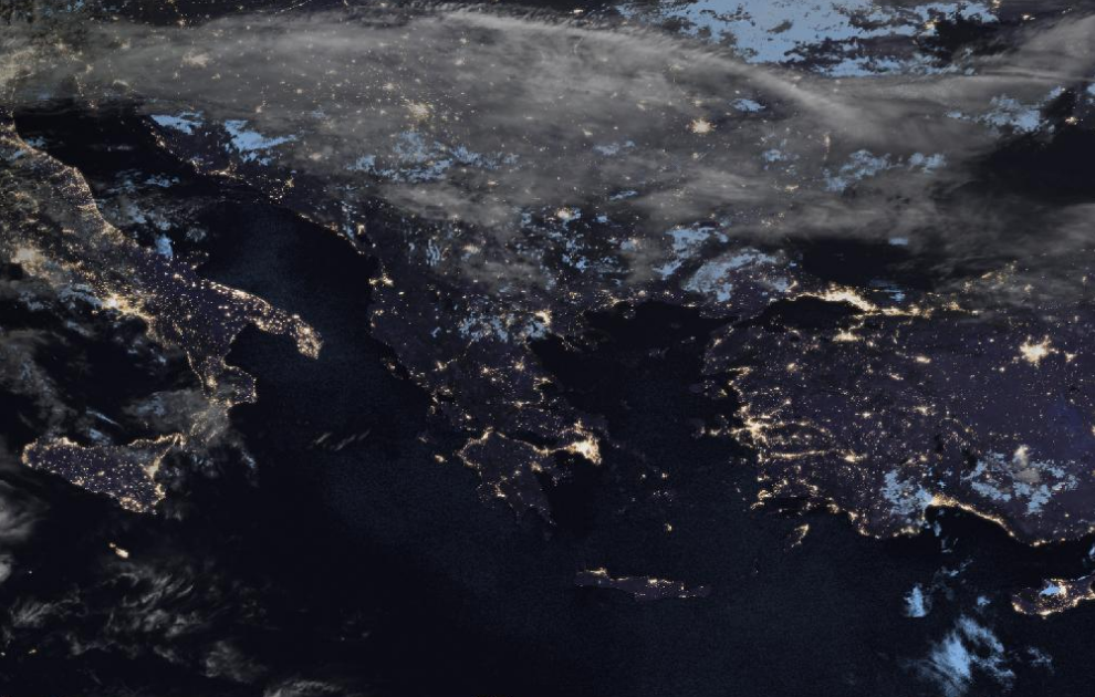 Τελευταία δορυφορική εικόνα νεφοκάλυψης