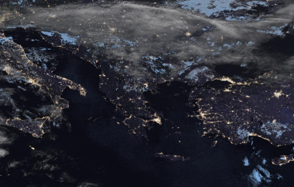 Τελευταία δορυφορική εικόνα νεφοκάλυψης