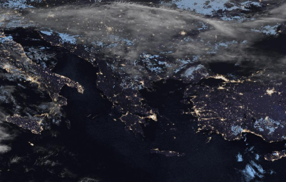 Τελευταία δορυφορική εικόνα νεφοκάλυψης