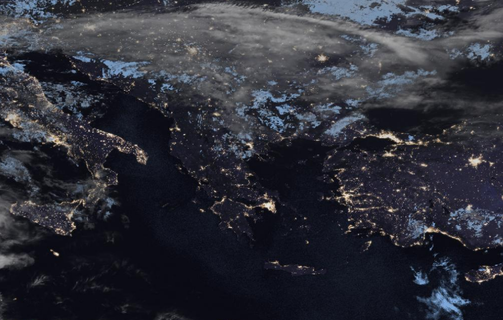 Τελευταία δορυφορική εικόνα νεφοκάλυψης