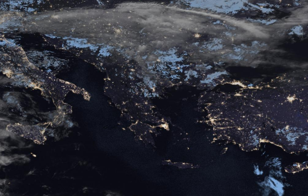 Τελευταία δορυφορική εικόνα νεφοκάλυψης