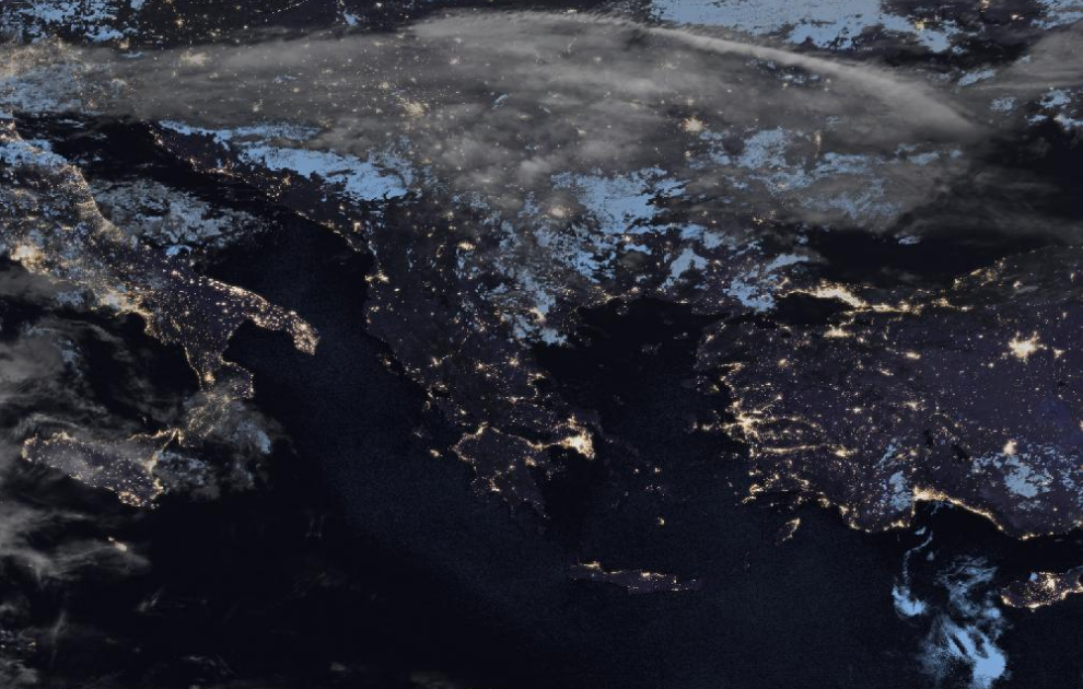 Τελευταία δορυφορική εικόνα νεφοκάλυψης