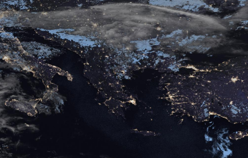 Τελευταία δορυφορική εικόνα νεφοκάλυψης