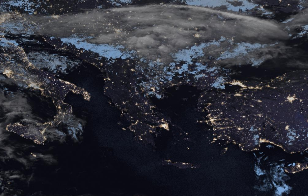 Τελευταία δορυφορική εικόνα νεφοκάλυψης