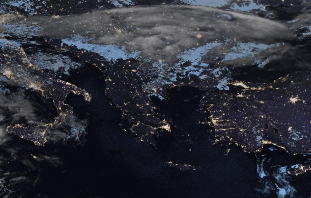 Τελευταία δορυφορική εικόνα νεφοκάλυψης