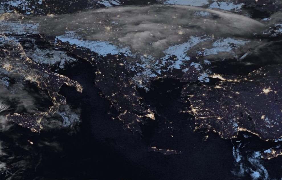 Τελευταία δορυφορική εικόνα νεφοκάλυψης