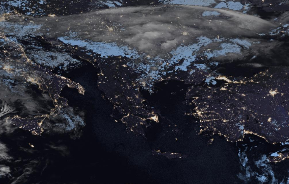 Τελευταία δορυφορική εικόνα νεφοκάλυψης