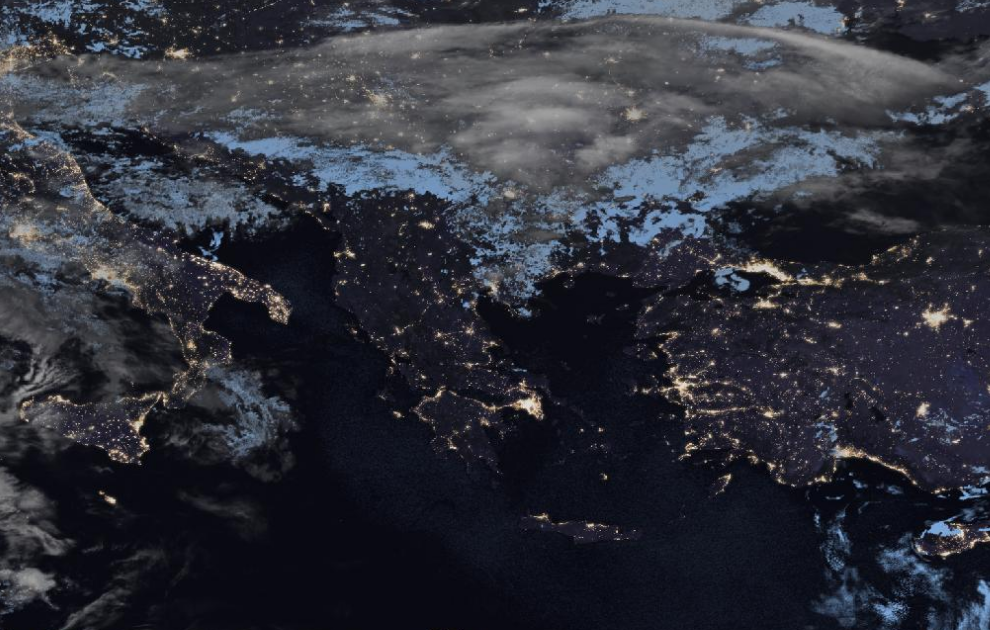 Τελευταία δορυφορική εικόνα νεφοκάλυψης