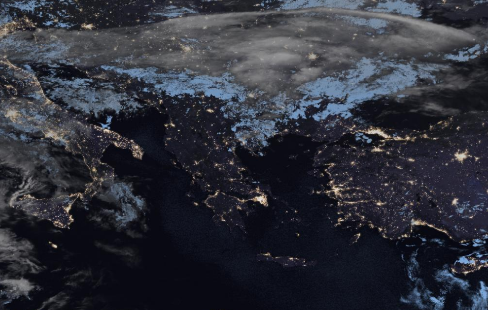 Τελευταία δορυφορική εικόνα νεφοκάλυψης