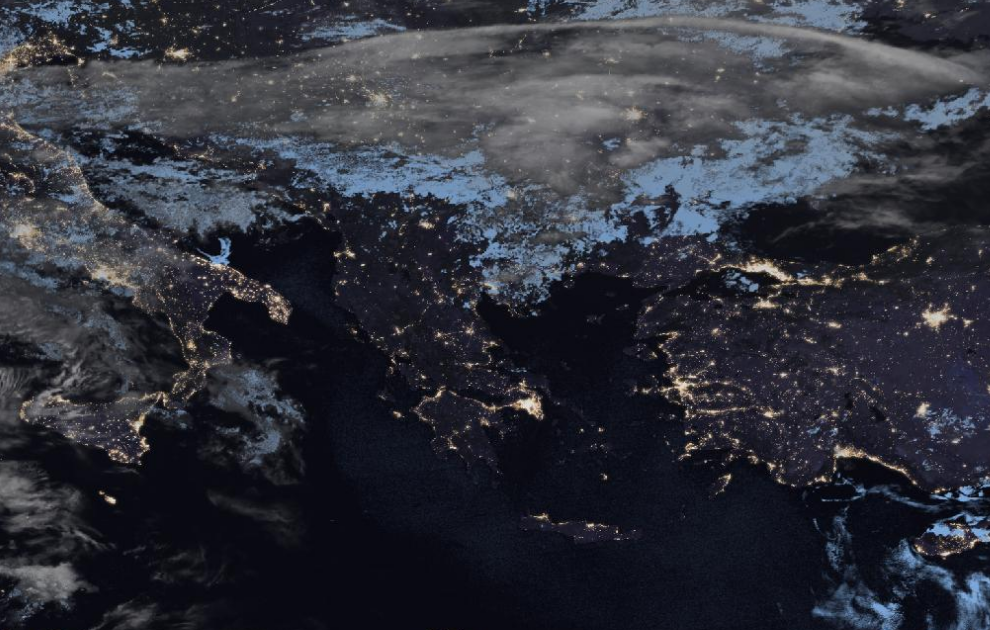 Τελευταία δορυφορική εικόνα νεφοκάλυψης