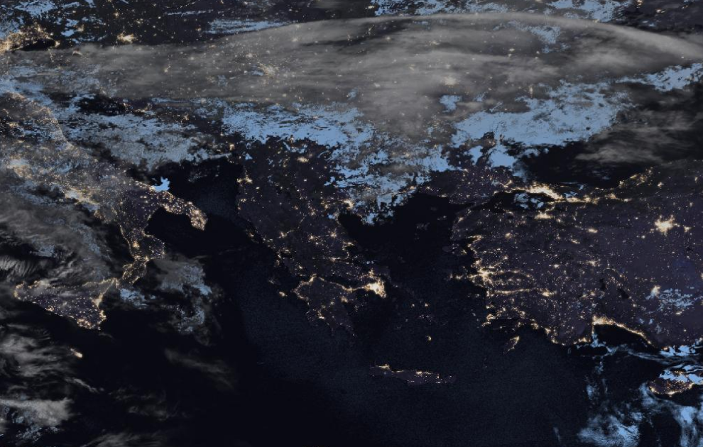 Τελευταία δορυφορική εικόνα νεφοκάλυψης