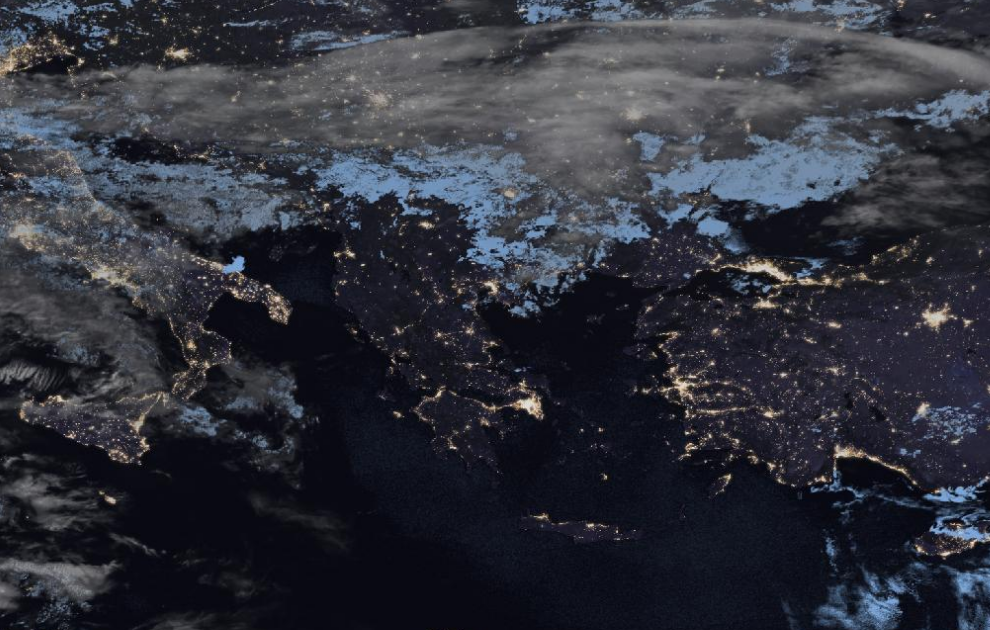 Τελευταία δορυφορική εικόνα νεφοκάλυψης