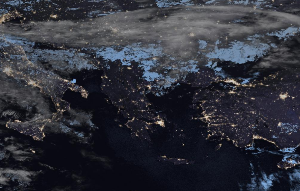 Τελευταία δορυφορική εικόνα νεφοκάλυψης