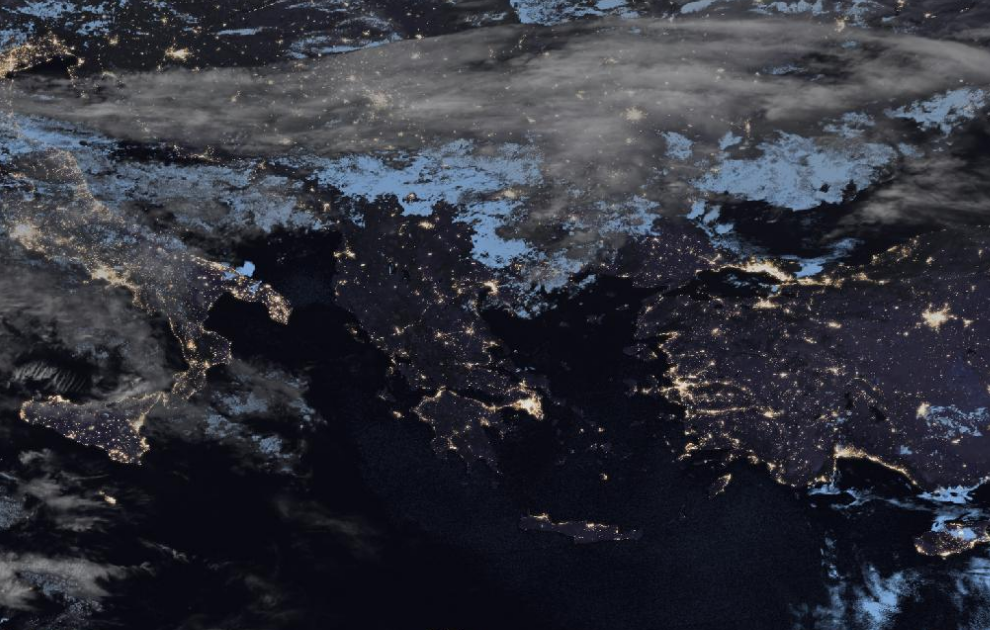 Τελευταία δορυφορική εικόνα νεφοκάλυψης