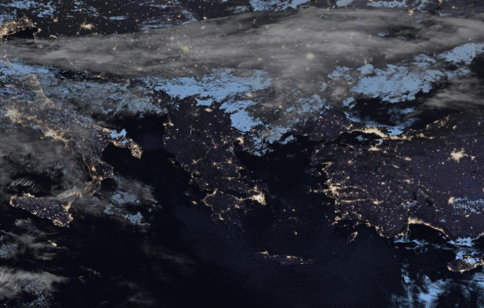 Τελευταία δορυφορική εικόνα νεφοκάλυψης