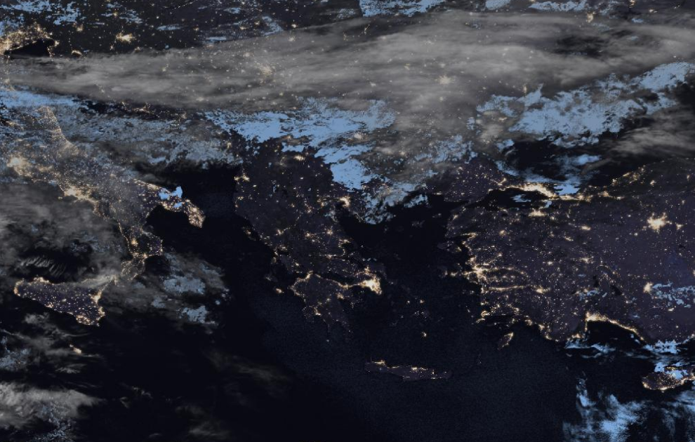 Τελευταία δορυφορική εικόνα νεφοκάλυψης