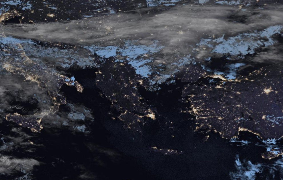 Τελευταία δορυφορική εικόνα νεφοκάλυψης