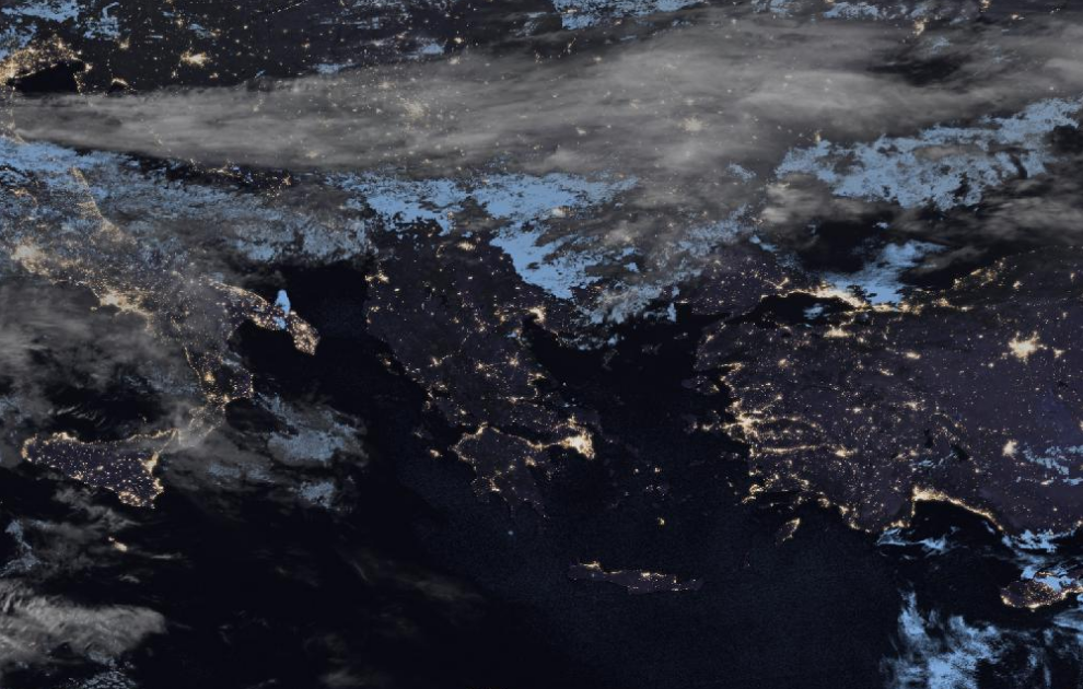 Τελευταία δορυφορική εικόνα νεφοκάλυψης