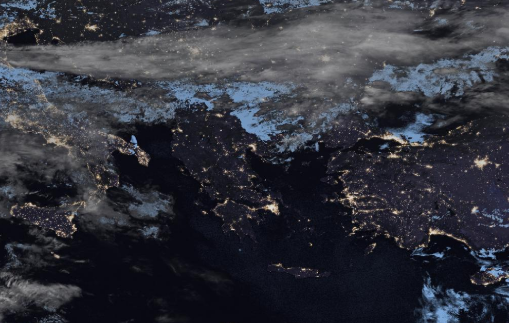 Τελευταία δορυφορική εικόνα νεφοκάλυψης