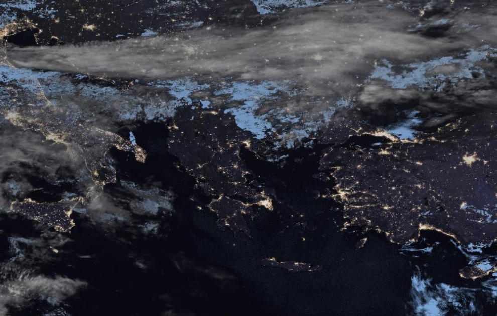 Τελευταία δορυφορική εικόνα νεφοκάλυψης