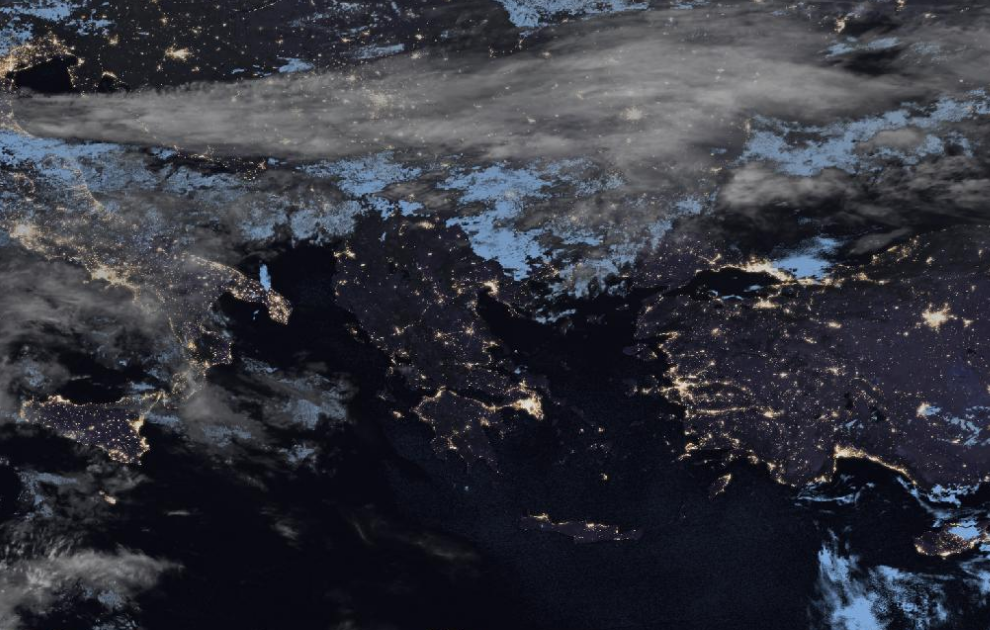 Τελευταία δορυφορική εικόνα νεφοκάλυψης