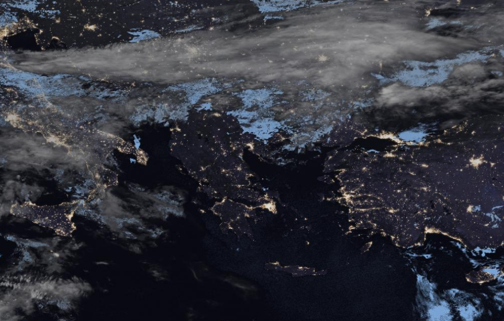 Τελευταία δορυφορική εικόνα νεφοκάλυψης