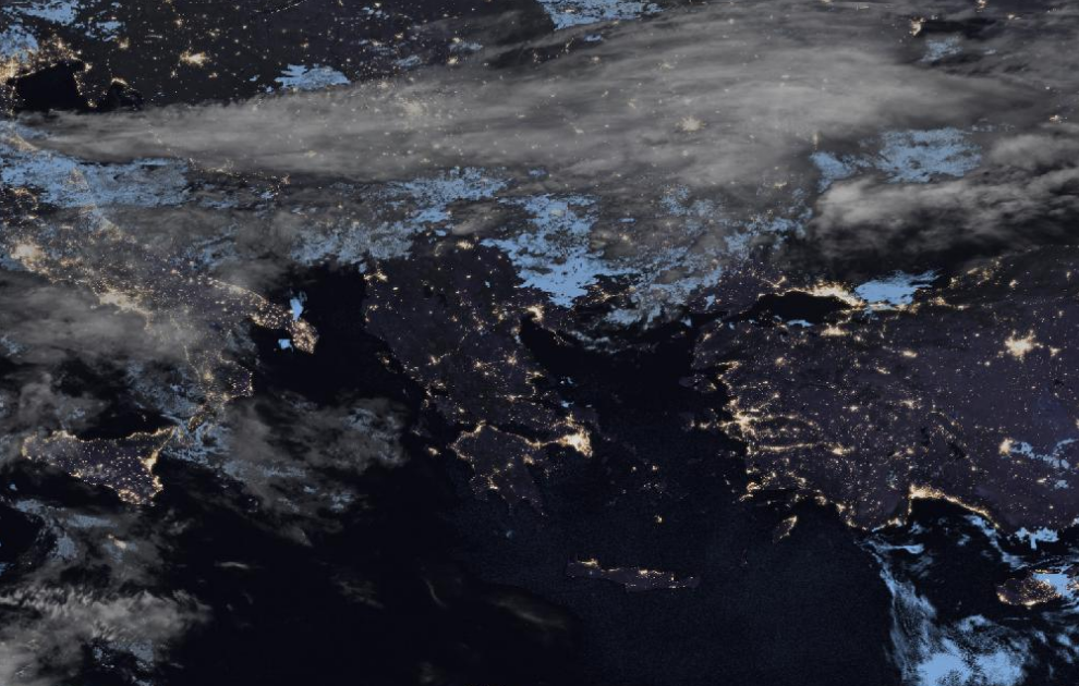 Τελευταία δορυφορική εικόνα νεφοκάλυψης