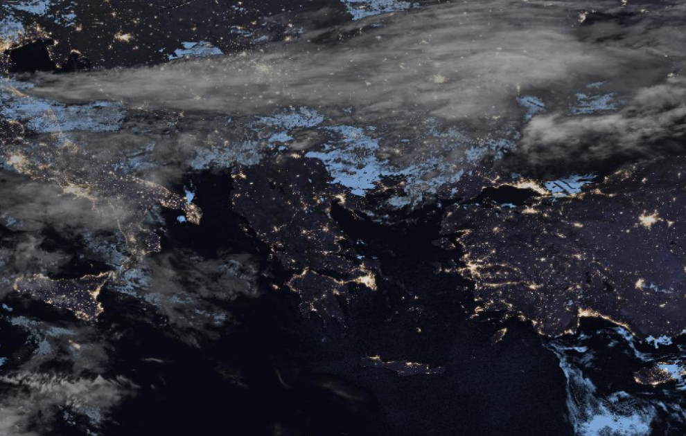 Τελευταία δορυφορική εικόνα νεφοκάλυψης