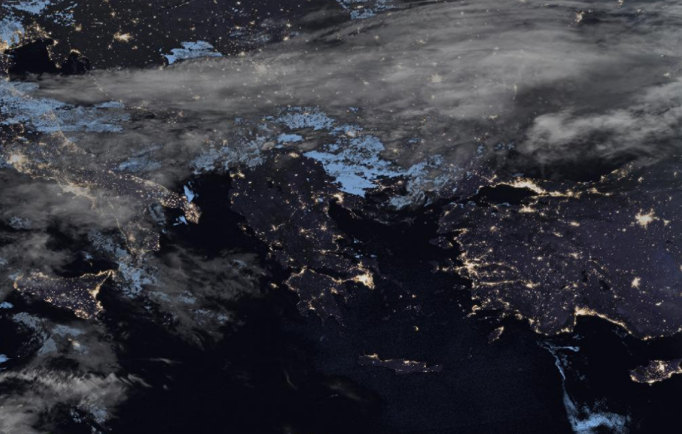 Τελευταία δορυφορική εικόνα νεφοκάλυψης