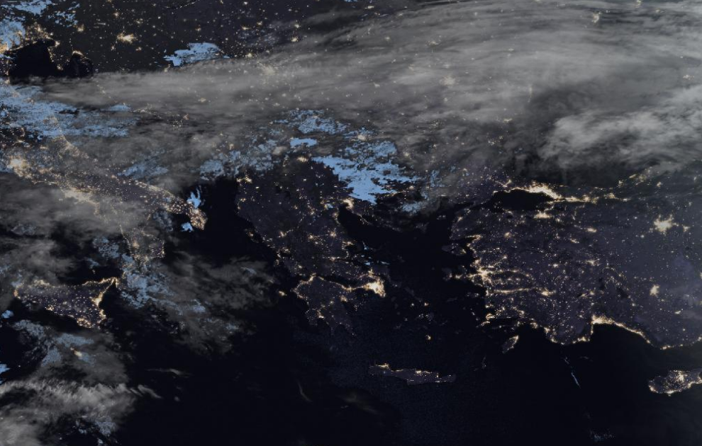 Τελευταία δορυφορική εικόνα νεφοκάλυψης